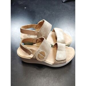 IGI & Co Zeppa Wedge Sandals Women 6.5-7/37 Beige Platform Comfort Resort Beach*